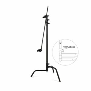 40" C+Stand W/Spring Loaded Turtle Base, Includes Grip Head & Arm - Black